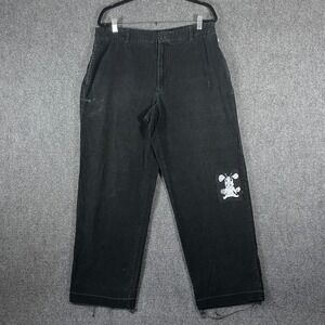 Chaps Corduroy Distressed Pants with Daniel Johnston Patchwork Size 36x30